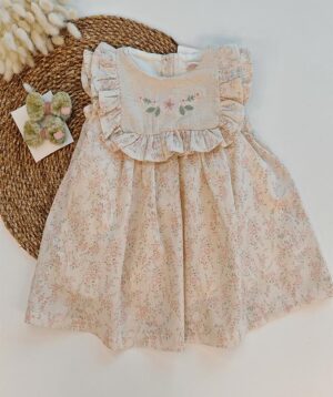 ÇİÇEKLİ KETEN ELBİSE